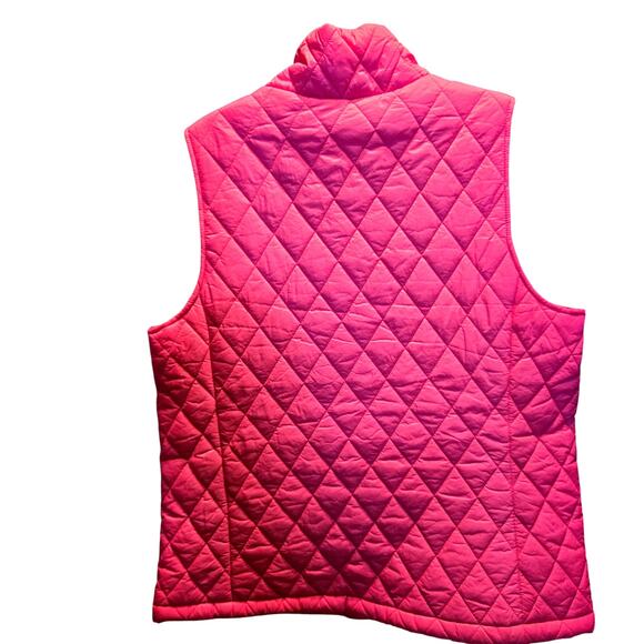Time & True Medium PINK Quilted Women's Vest Coat Jacket Misses Size M 8 10 - Picture 5 of 6